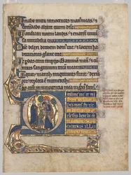 Single Leaf Excised from a Psalter: Initial D[ominus illuminatio mea] with Samuel, c. 1270-1290