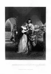 Sir Walter Raleigh Parting with His Wife on the Morning of His Execution, 1618, 1872