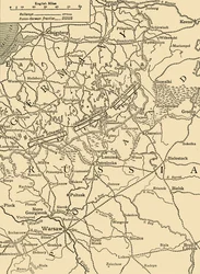 Sketch Map to Illustrate the German Attack North of Warsaw in February, 1915