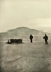 Sledging on the Barrier Before the Return of the Sun
