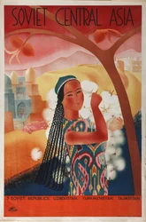 Soviet Central Asia Poster of the Intourist company