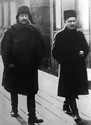 Soviet leaders Joseph Stalin and Sergei Kirov, Moscow, USSR, 1928