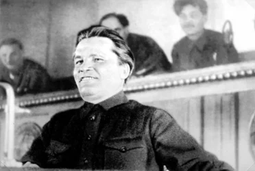 Soviet politician Sergei Kirov, 17th Congress of the Communist Party, Moscow, USSR, 1934