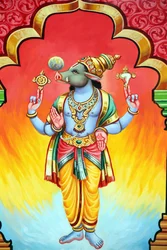 Sri Vadapathira Kaliamman Hindu Temple. Avatar of Vishnu. Varaha, 3rd incarnation. Singapore