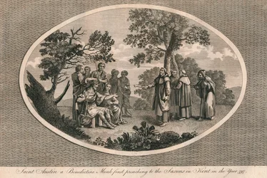 St Augustine, a Benedictine Monk, First Preaching to the Saxons in Kent, 597, 1793
