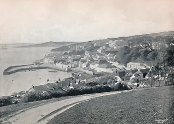 St. Mawes - Showing the Harbour and Castle, 1895