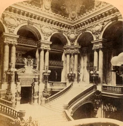 Stairway in Grand Opera House, Paris, France