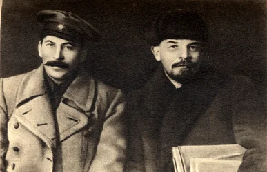 Stalin and Lenin, Russian Bolshevik Revolutionary Leaders, Moscow, Russia