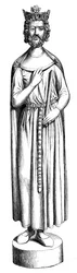 Statue of Childebert, 13th century, 1849