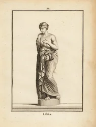 Statue of Leda, Aetolian princess later Queen of Sparta, seduced by Zeus in the form of a swan
