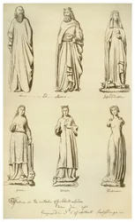 Statues formerly on the outside of Guildhall, City of London
