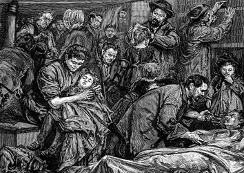 Steerage Passengers on an Atlantic Steamer Bound for America