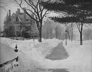 Summit Avenue in Winter, St. Paul, Minnesota, c1897