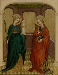 Panel with Saint Barbara and Saint Ursula