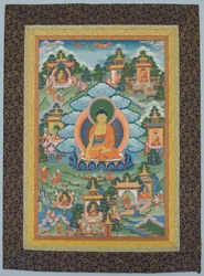 Tangka with Buddha, 19th century