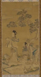 Tapestry: A Daoist Female Immortal and Attendant Under a Pine, Ming Dynasty, 1368-1644