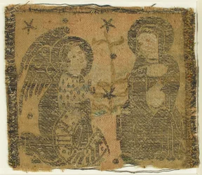 Textile with The Annunciation, Italian, 14th century