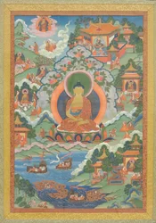 Thanka with Buddha, 19th Century