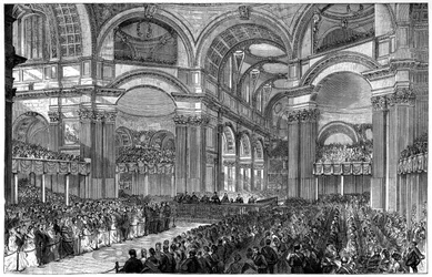 Thanksgiving service in St Pauls Cathedral, London, 1900