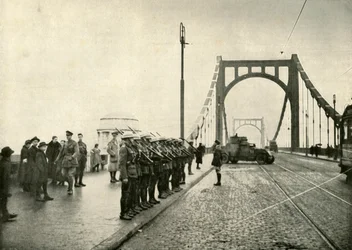 The 18th Hussars Guarding a Bridge on the Rhine at Cologne