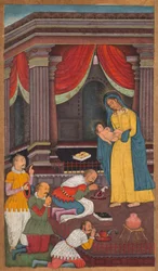 The Adoration of the Shepherds, from a Mirror of Holiness (Mirat al-quds) of Father Jerome Xavier