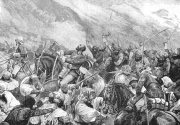 The Afghan War: The Death of Major Wigram Battye in the Battle of Futtehabad