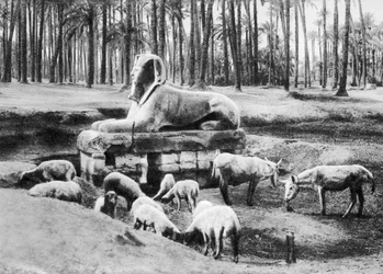 The Alabaster Sphinx, Cairo, Egypt, c1920s