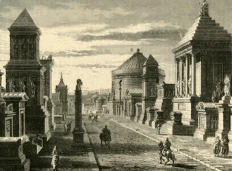 The Appian Way at Rome restored, 1890