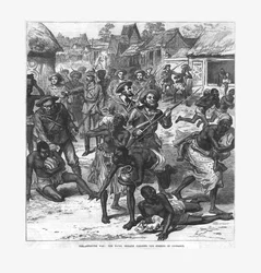 The Ashantee War: the Naval Brigade Clearing the Streets of Coomassie, 1874