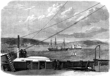The Atlantic telegraph expedition, Content Bay, Newfoundland