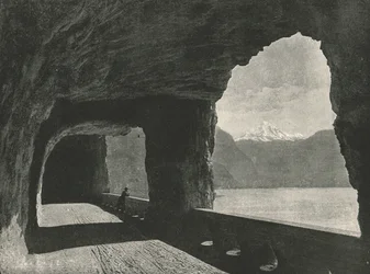 The Axenstrasse, near Fluelen, Switzerland