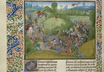 The Battle of Aljubarrota on 14 August 1385