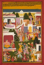 The Birth of Krishna, from a Sursagar of Surdas, c. 1700