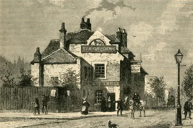 The Black Lion, Church Street, Chelsea, in 1820, c1876