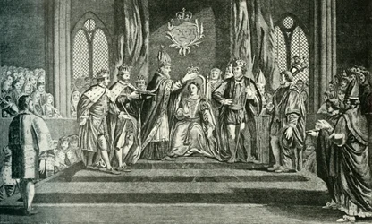 The Coronation of Anne Boleyn with the Crown of St. Edward