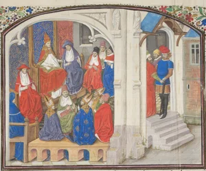 The Council of Clermont in 1095 (Miniature from the Historia by William of Tyre)