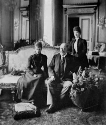 The Dowager Empress of Russia, King Edward VII and Queen Alexandra, May 1900