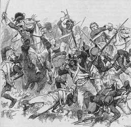 The Dragoons Rode Onwards, Smiting With Their Long, Glittering Swords