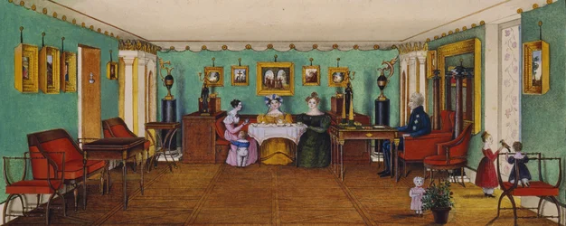 The Drawing Room in the House of Count Josef August Ilinsky in Romaniv, 1834