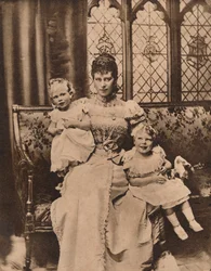 The Duchess of York with Her Two Sons, Princes Edward and Albert, c. 1897-1935