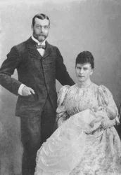 The Duke and Duchess of York, with the Infant Prince Edward, 1894