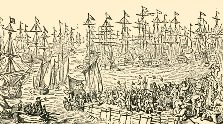 The Embarkation of William of Orange from Holland for England, 1688