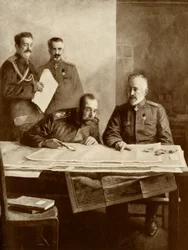 The Emperor of Russia with the Grand Duke Nicholas at the Front, 1916