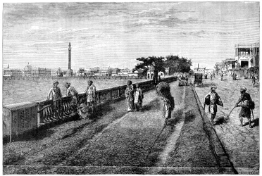 The Esplanade and Government House, Calcutta, India