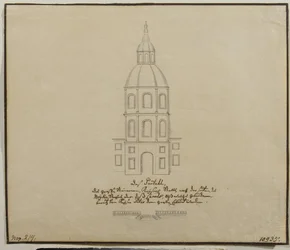 The Facade of the Central Part of the Court Stables on the Moika Embankment in St. Petersburg
