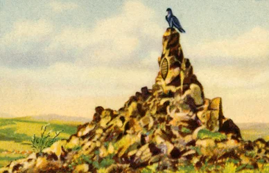 The Fliegerdenkmal, monument on the Wasserkuppe, Hesse, Germany