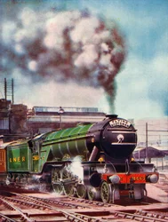The Flying Scotsman Leaving Kings Cross Station, 1935-36
