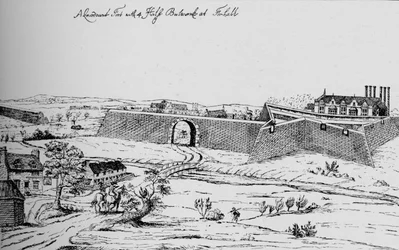 The Fort at Vauxhall erected for the defence of London during the Civil War