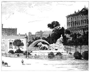The Fountain of Cybele, Madrid, 1900