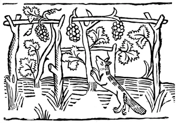 The Fox and the Grapes, 15th century, 1893